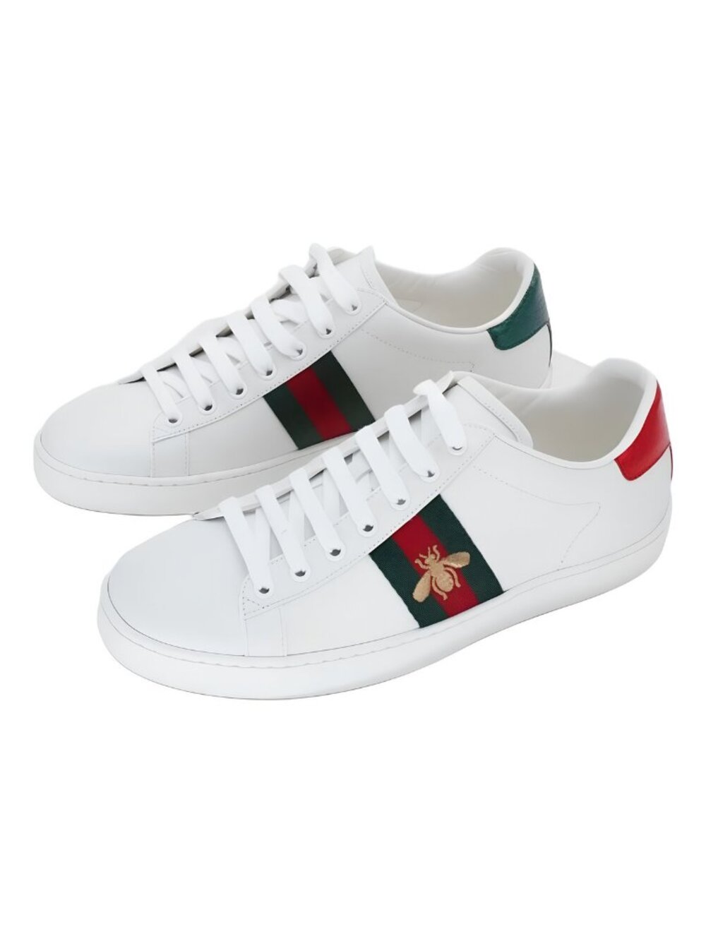 Gucci Womens Ace Sneaker White Bees Sz US 9M EU 39 - Picture 2 of 6